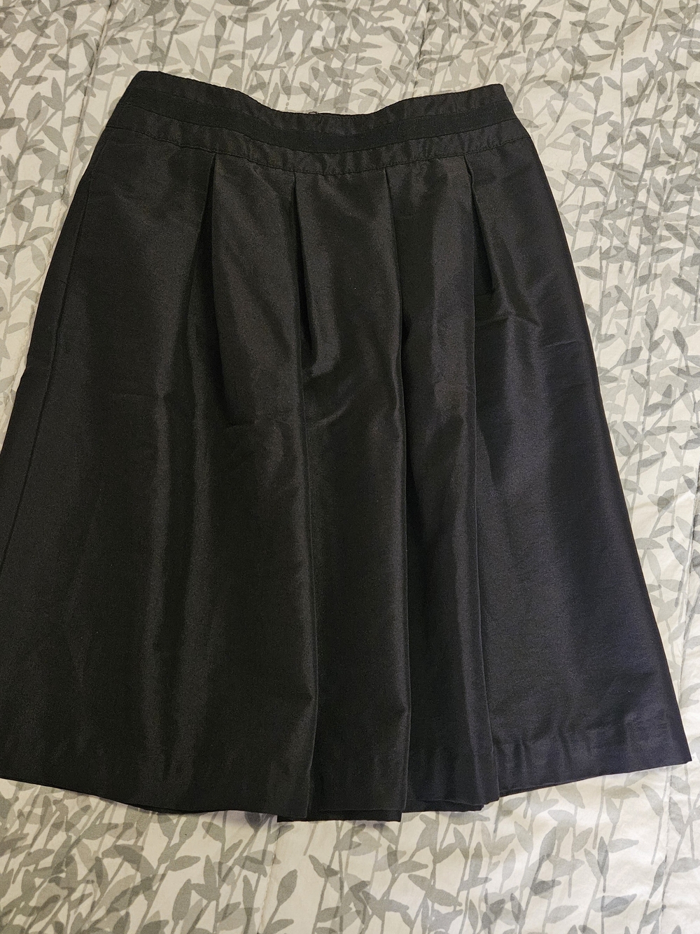 White House Black Market Black A-Line Skirt with Pleats